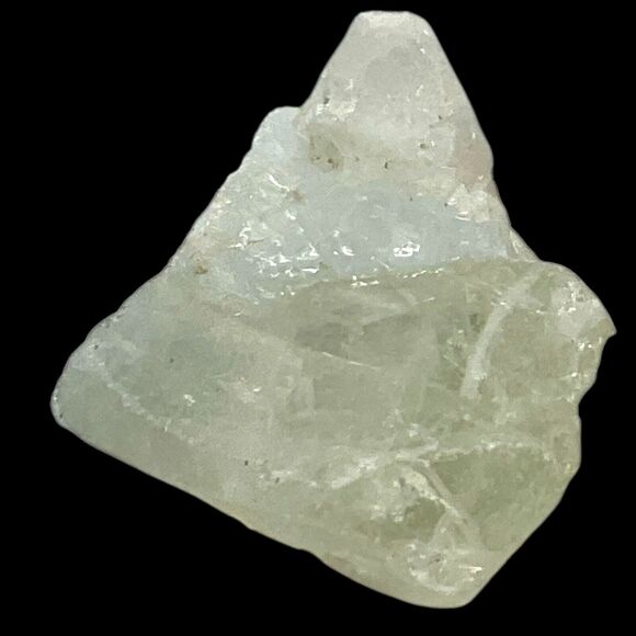 Clear Opalescent Art Glass Cullet Glowing Uranium Manganese Slag Glass #5GX9 - Picture 5 of 6